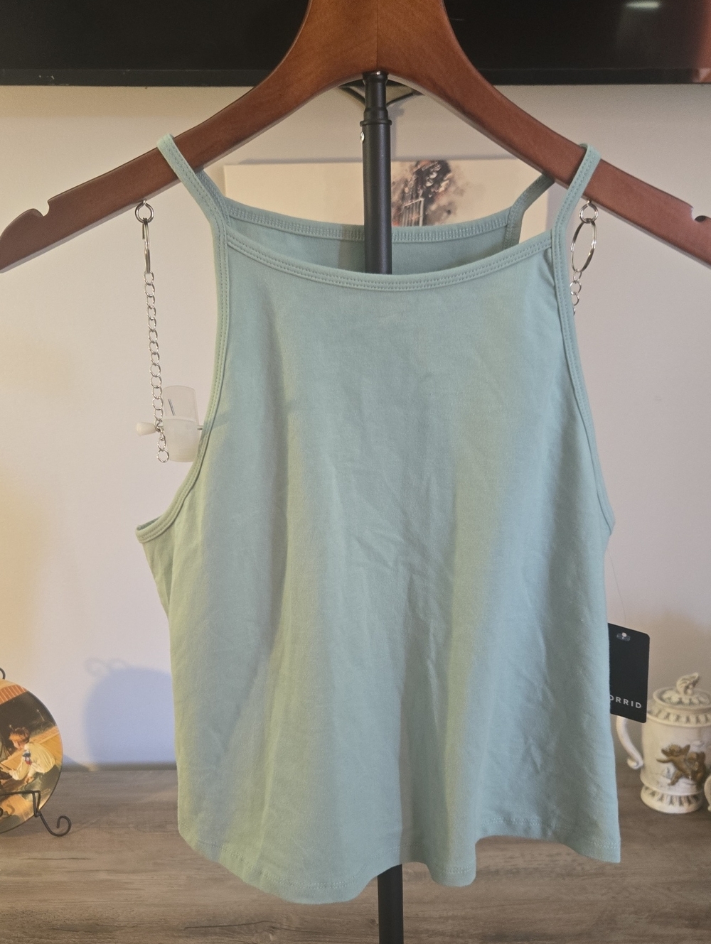 Torrid Mint Green High Neck Crop Top